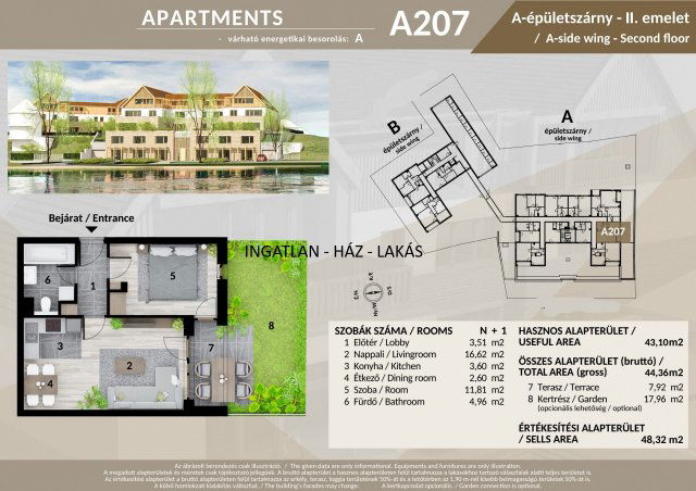 Eladó téglalakás, Veresegyházon 71.99 M Ft, 2 szobás