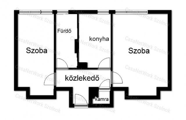 Eladó téglalakás, Szolnokon 36.5 M Ft, 2 szobás