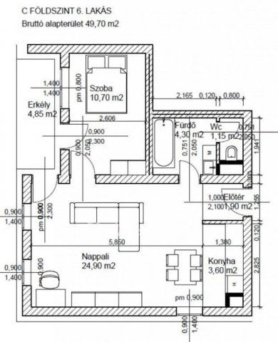 Eladó téglalakás, Bicskén 59 M Ft, 2 szobás