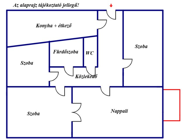 Eladó panellakás, Nyíregyházán 51.5 M Ft, 4 szobás