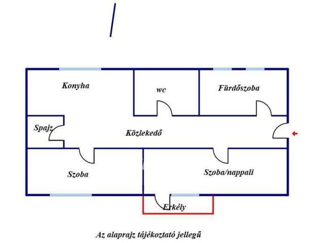 Eladó téglalakás, Miskolcon 33.5 M Ft, 2 szobás