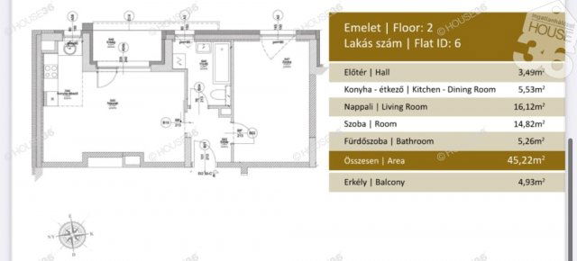 Eladó téglalakás, Budapesten, VIII. kerületben 74 M Ft, 2 szobás