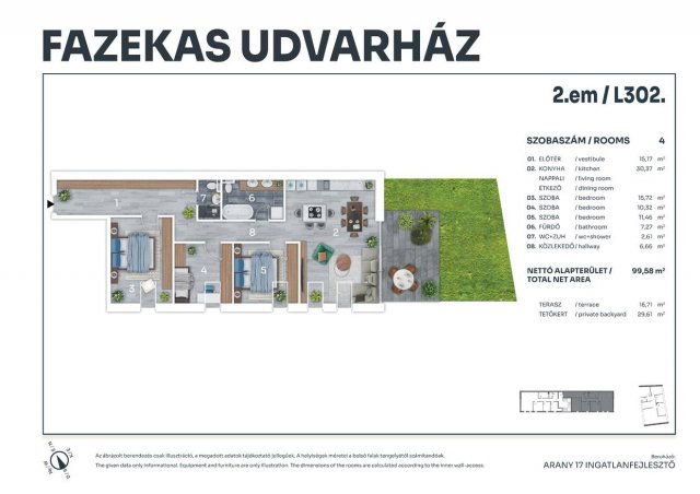 Eladó téglalakás, Tatán, Fazekas utcában 162.296 M Ft, 4 szobás
