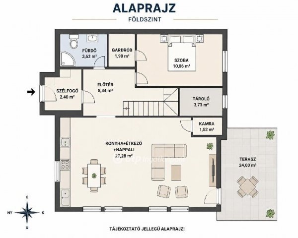 Eladó családi ház, Győrszemerén 94.9 M Ft, 4 szobás