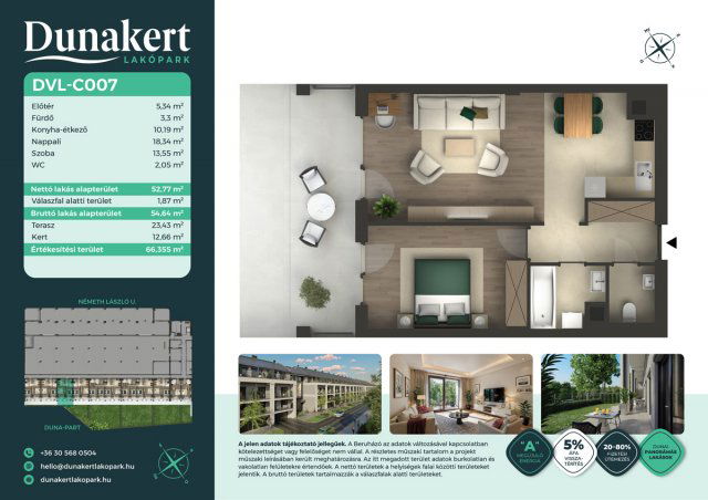 Eladó téglalakás, Vácon, Németh László utcában 78.99 M Ft