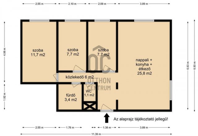 Eladó téglalakás, Zalaegerszegen 56.5 M Ft, 4 szobás