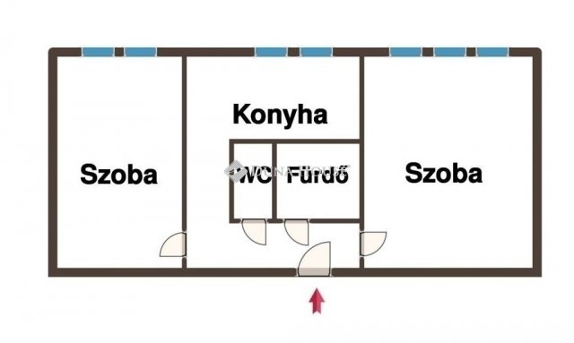 Eladó panellakás, Kecskeméten 44.9 M Ft, 2 szobás