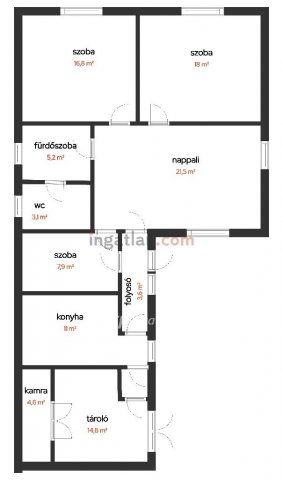 Eladó családi ház, Kaskantyún 23 M Ft, 3+1 szobás