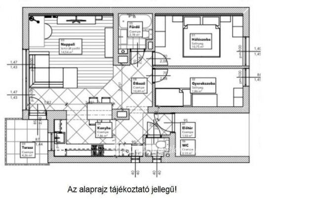 Eladó téglalakás, Budapesten, III. kerületben 119.9 M Ft