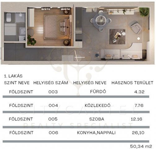 Eladó téglalakás, Balatonlelleén 63.99 M Ft, 2 szobás