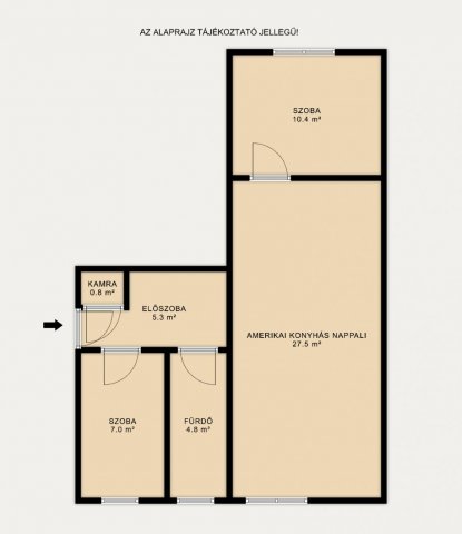 Eladó téglalakás, Tatabányán 53.9 M Ft, 3 szobás