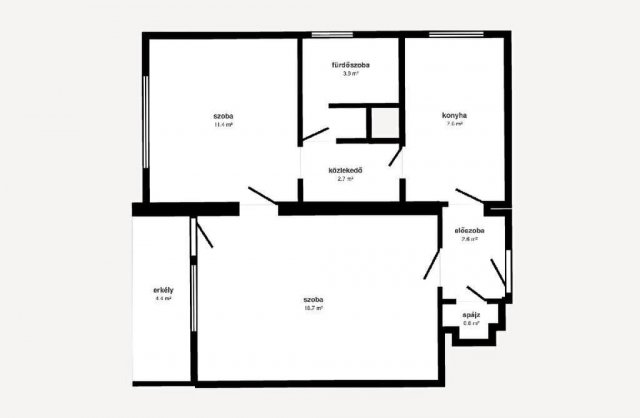 Eladó téglalakás, Kazincbarcikán 21.9 M Ft, 2 szobás