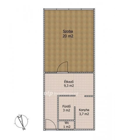 Eladó téglalakás, Budapesten, IV. kerületben 52.7 M Ft, 1 szobás