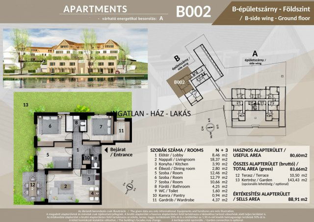 Eladó téglalakás, Veresegyházon 126.26 M Ft, 4 szobás