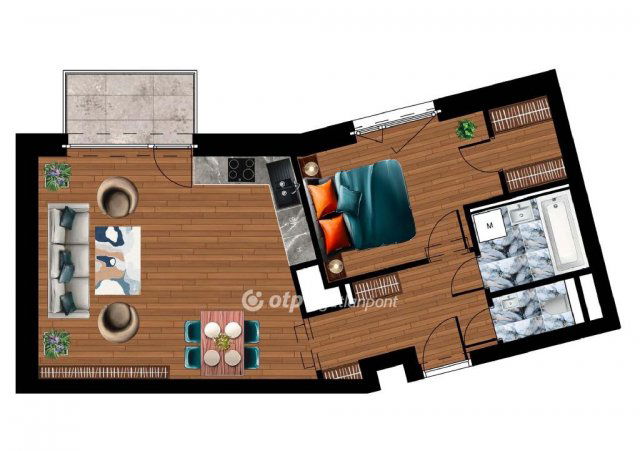 Eladó téglalakás, Dunaföldváron 60.088 M Ft, 2 szobás