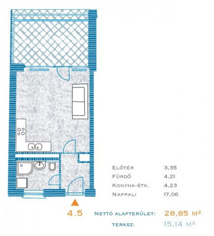 Eladó téglalakás, Budapesten, IX. kerületben 82 M Ft, 1 szobás