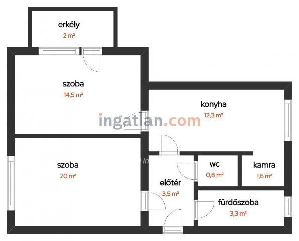 Eladó panellakás, Salgótarjánban 19.3 M Ft, 2 szobás