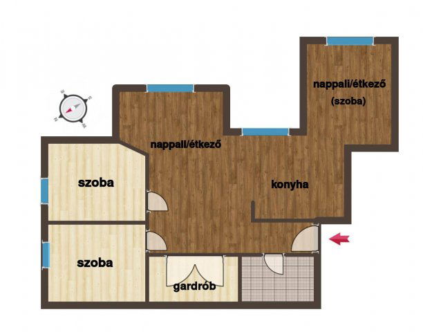 Eladó téglalakás, Zalaegerszegen 55 M Ft, 1+3 szobás