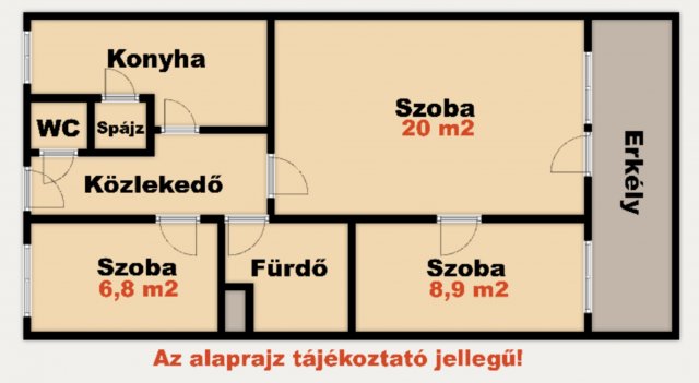 Eladó téglalakás, Kiskunhalason 31.9 M Ft, 1+2 szobás