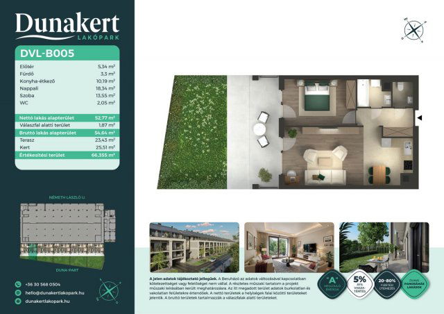 Eladó téglalakás, Vácon, Németh László utcában 78.99 M Ft