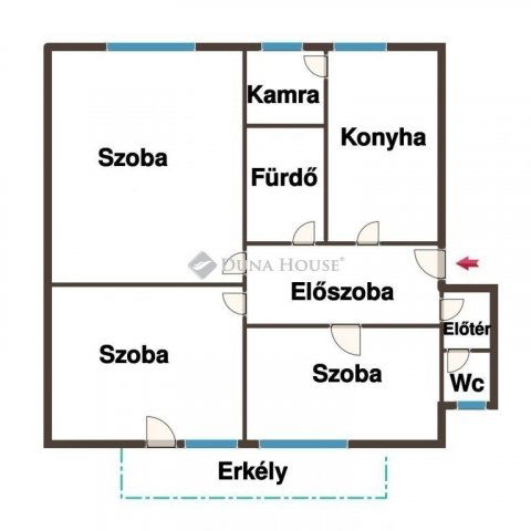 Eladó téglalakás, Kecskeméten 59.99 M Ft, 3 szobás