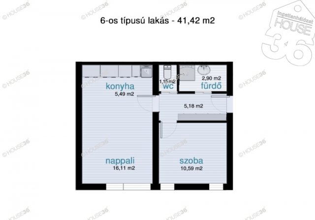 Eladó téglalakás, Kecskeméten 47.9 M Ft, 2 szobás