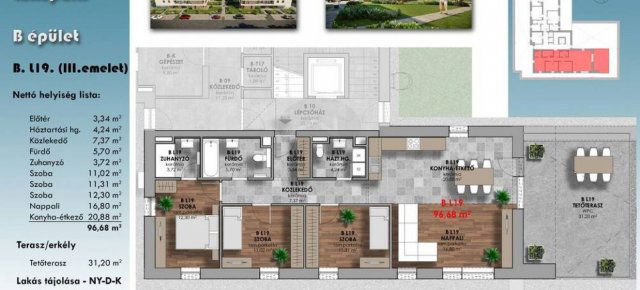 Eladó téglalakás, Győrött 109.9 M Ft, 4 szobás