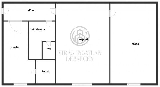 Eladó téglalakás, Debrecenben, Piac utcában 67.9 M Ft, 2 szobás