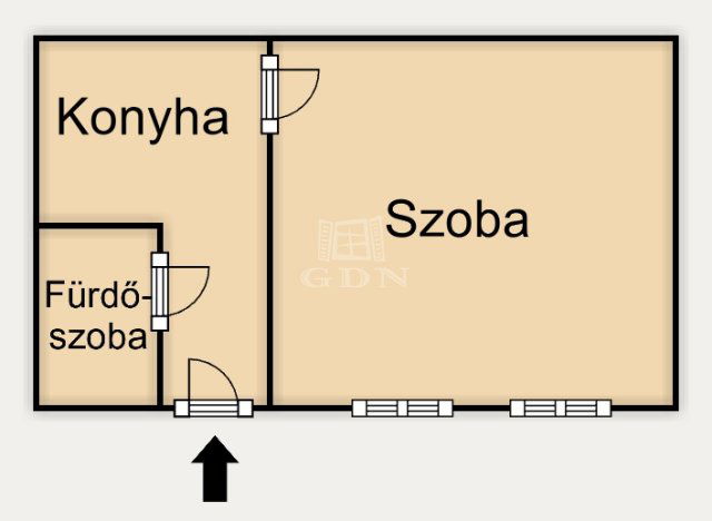 Eladó téglalakás, Budapesten, VI. kerületben 76.9 M Ft, 1 szobás