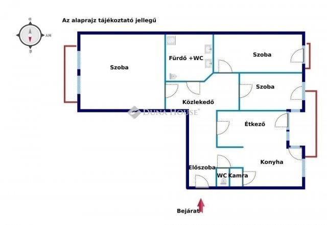 Eladó téglalakás, Szegeden 81.9 M Ft, 2+1 szobás