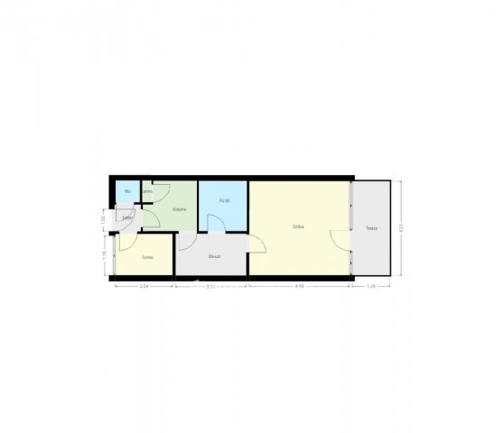 Eladó téglalakás, Pápán 26.6 M Ft, 1+1 szobás