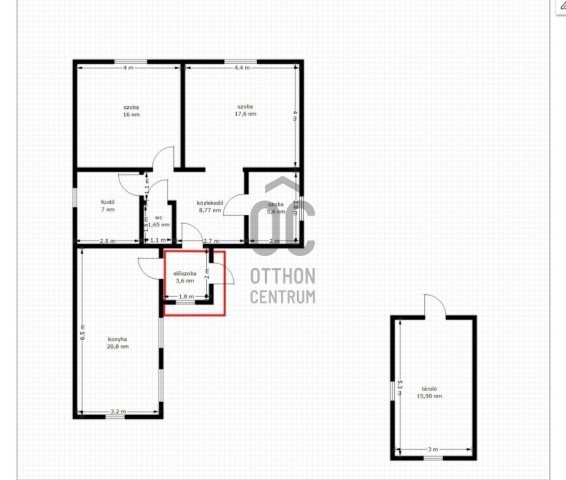 Eladó családi ház, Törtelen 40 M Ft, 2 szobás