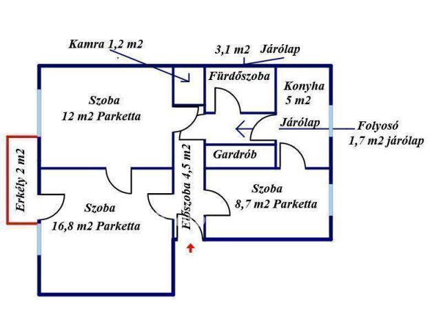 Eladó téglalakás, Miskolcon 36.9 M Ft, 2+1 szobás