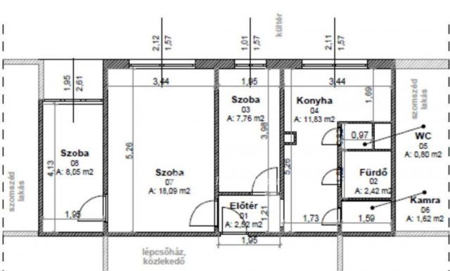 Eladó panellakás, Miskolcon 35.9 M Ft, 1+2 szobás