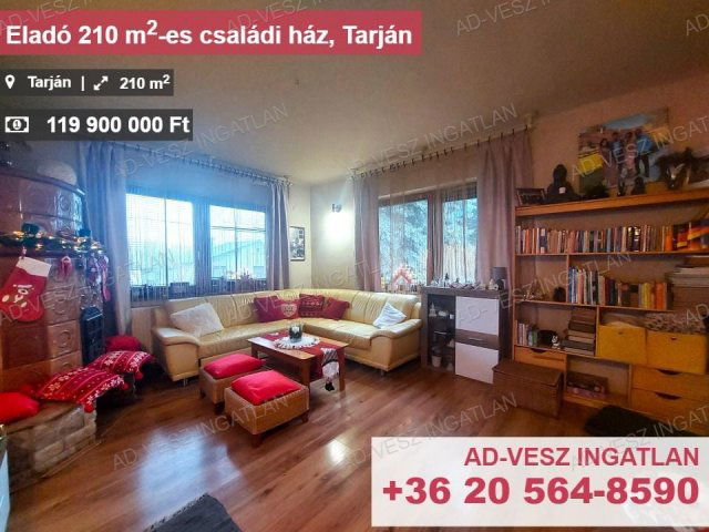 Eladó családi ház, Tarjánon 119.9 M Ft, 5 szobás