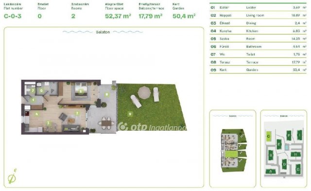 Eladó téglalakás, Balatonszemesen 123.283 M Ft, 2 szobás