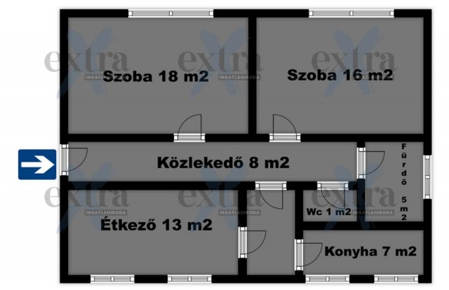 Eladó családi ház, Bakson 26.9 M Ft, 2 szobás