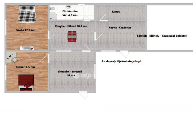 Eladó családi ház, Békésen 22 M Ft, 2 szobás