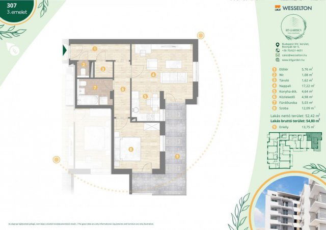 Eladó téglalakás, Budapesten, XIV. kerületben, Bosnyák utcában