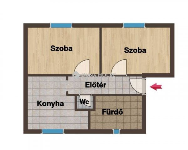 Eladó téglalakás, Csepregen 35 M Ft, 2 szobás