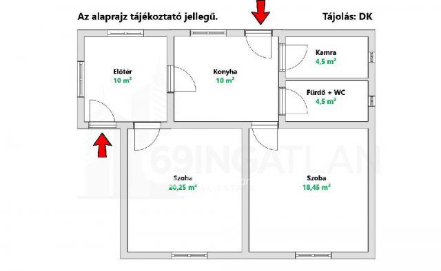 Eladó családi ház, Tiszakeszin 8 M Ft, 2 szobás