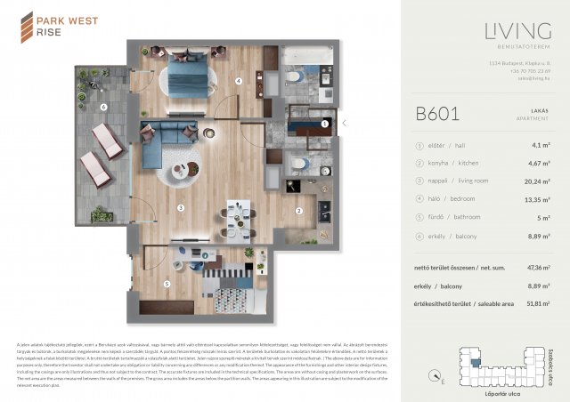 Eladó téglalakás, Budapesten, XIII. kerületben, Szabolcs utcában