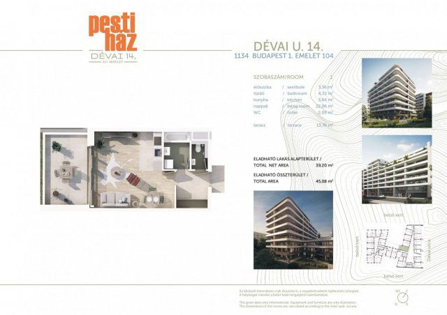 Eladó téglalakás, Budapesten, XIII. kerületben, Dévai utcában