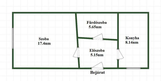 Eladó téglalakás, Vácon 52.5 M Ft, 1 szobás