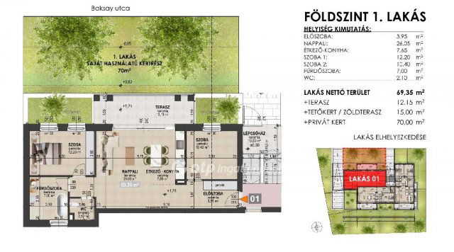 Eladó téglalakás, Debrecenben 119 M Ft, 2 szobás