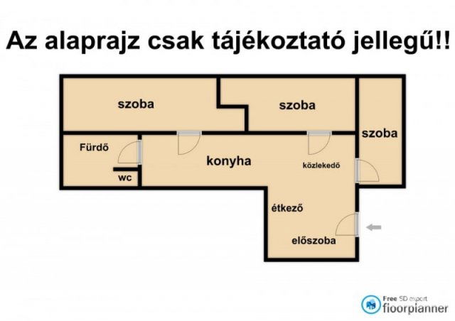 Eladó családi ház, Hódmezővásárhelyen 54.5 M Ft, 2+1 szobás