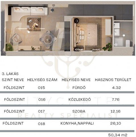 Eladó téglalakás, Balatonlelleén 63.99 M Ft, 2 szobás