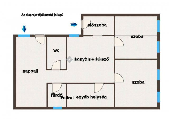 Eladó családi ház, Kónyon 67.48 M Ft, 3 szobás