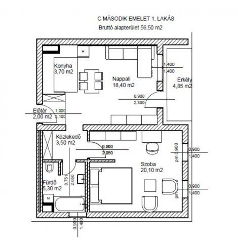 Eladó téglalakás, Bicskén, Csákvári úton 66 M Ft, 2 szobás