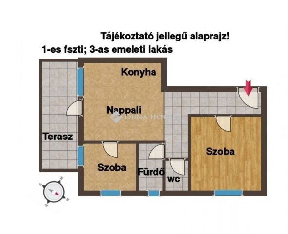 Eladó téglalakás, Pécsett 79.9 M Ft, 2+1 szobás